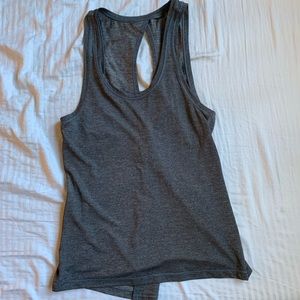 Gray tie in back lululemon tank top